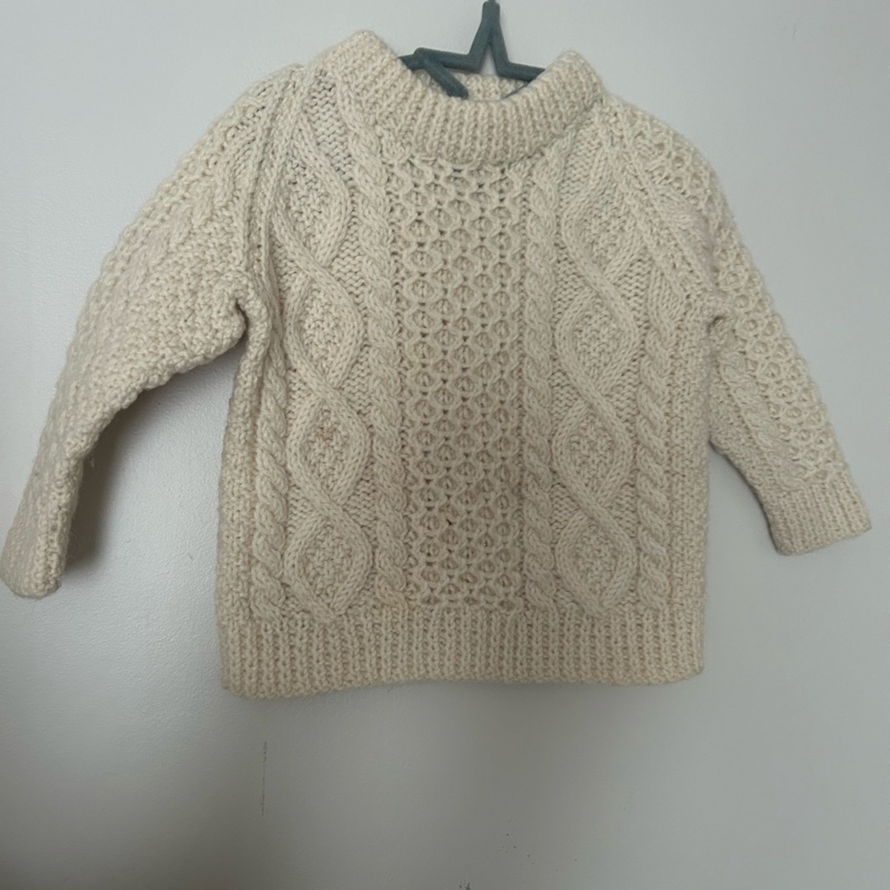 Handmade in Ireland wool knit sweater